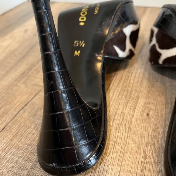 Donald J. Pliner Size 5.5, Animal Calf Hair Platform Open Toe Heels. - Picture 2 of 6